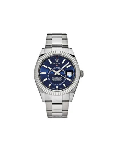 Pre-owned Rolex 2020  Sky-dweller 42mm In Silver