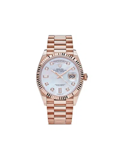 Pre-owned Rolex 2020 Unworn Day-date 36mm In Pink