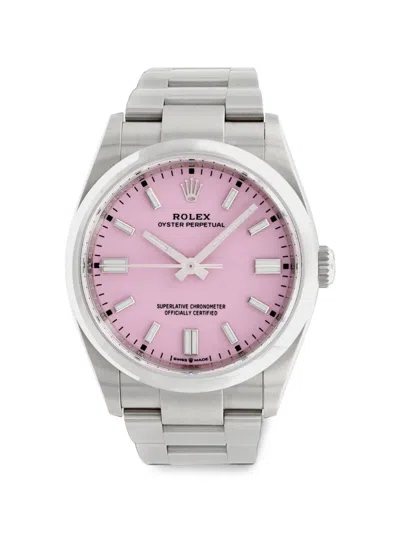 Pre-owned Rolex 2020s Oyster Perpetual 36mm Watch In Pink