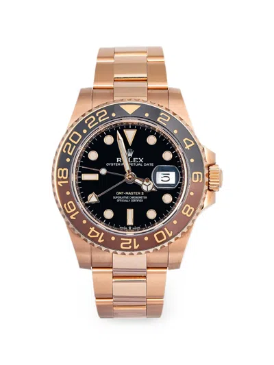 Pre-owned Rolex 2021 Gmt-master Ii 40mm Watch In Black