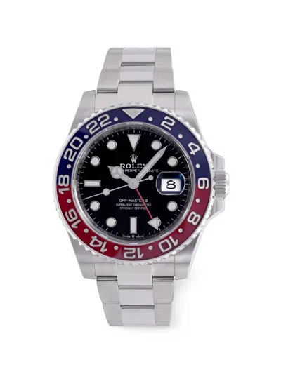 Pre-owned Rolex 2021 Gmt-master Ii 40mm Watch In Black