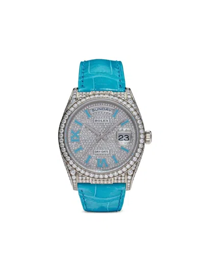 Pre-owned Rolex 2021  Day-date 36mm In Blue