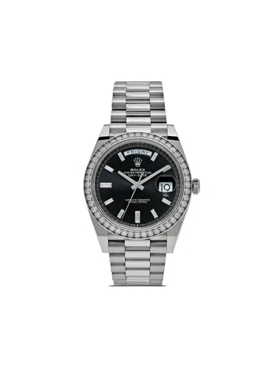 Pre-owned Rolex 2021  Day Date 40mm In White