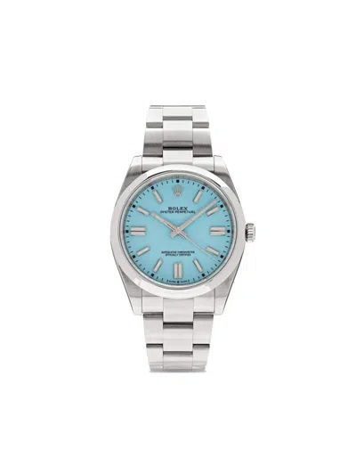 Pre-owned Rolex 2021  Oyster Perpetual 41mm In Blue