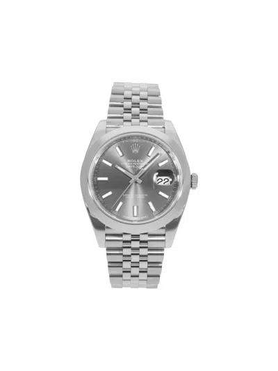 Pre-owned Rolex 2021  Oyster Perpetual Datejust 36mm In Silver