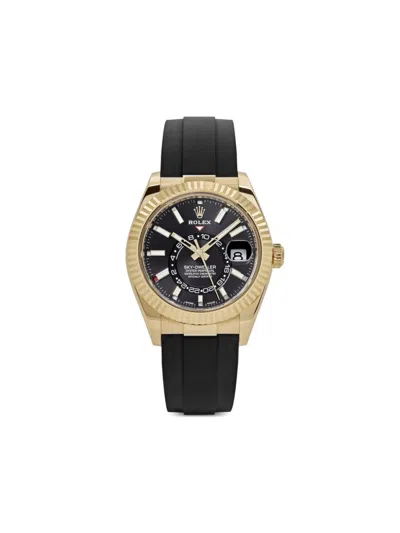 Pre-owned Rolex 2021  Sky-dweller 42mm In Black