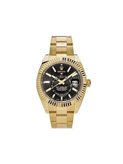 Pre-owned Rolex 2021  Sky-dweller 42mm In Black