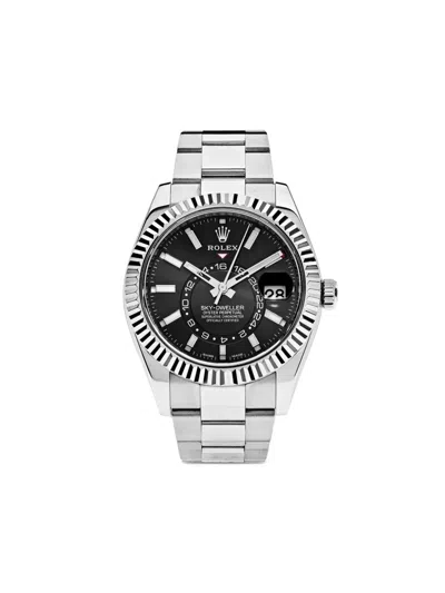 Pre-owned Rolex 2021  Sky-dweller 42mm In Silver