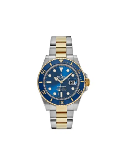 Pre-owned Rolex 2021  Submariner Date 41mm In Blue