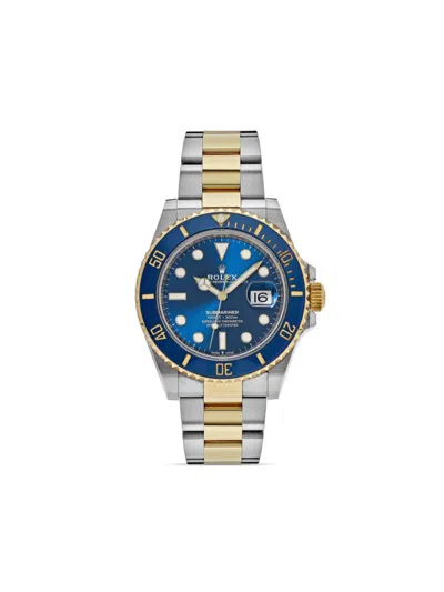 Pre-owned Rolex 2021  Submariner Date 41mm In Blue