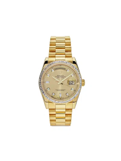 Pre-owned Rolex 2021 Unworn Day-date 36mm In Gold