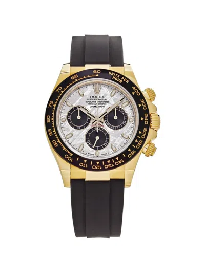 Pre-owned Rolex 2022 Daytona Yellow Gold Meteorite 40mm Watch In Neutral