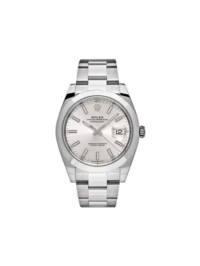 Pre-owned Rolex 2022 Oyster Perpetual 41mm In Silver
