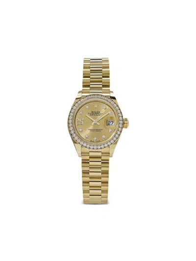 Pre-owned Rolex 2022  Datejust 28mm In Gold