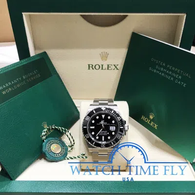 Pre-owned Rolex 126610 Submariner Date 41mm Black Ceramic Bezel Black Dial Stainless Steel