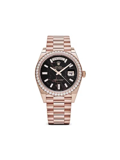 Pre-owned Rolex 2023 Day-date 40mm In Black