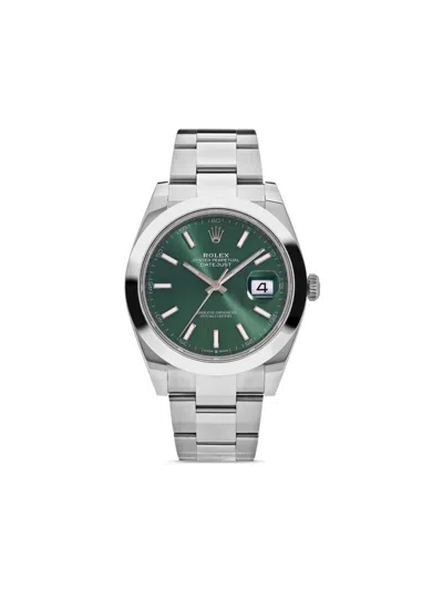 Pre-owned Rolex 2023  Datejust 41mm In Green