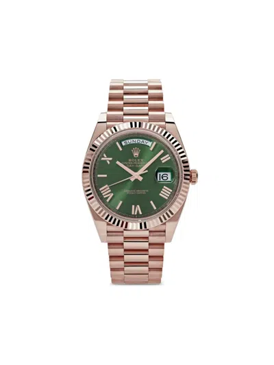 Pre-owned Rolex 2023  Day-date 40mm In Green