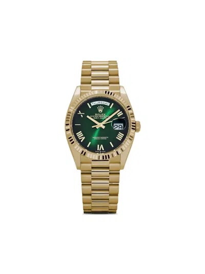 Pre-owned Rolex 2024 Day-date 36mm In Green
