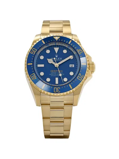 Pre-owned Rolex 2024 Deepsea Yellow Gold Blue Dial 44mm Watch