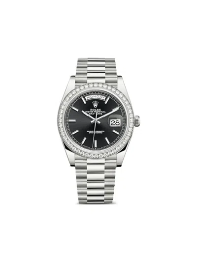 Pre-owned Rolex 2024 Unworn Day-date 40mm In Black