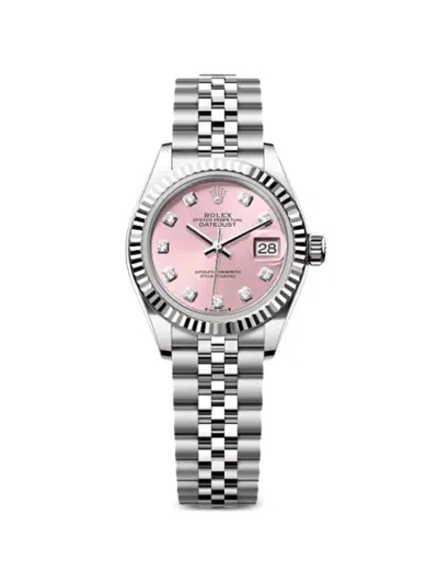 Pre-owned Rolex 2025 Datejust Diamond Pink 28mm Watch