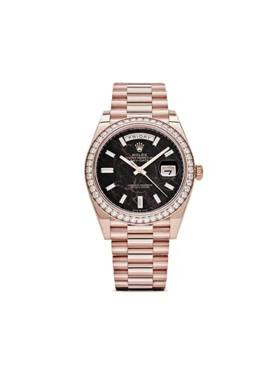 Pre-owned Rolex 2025 Day-date 40mm In Brown