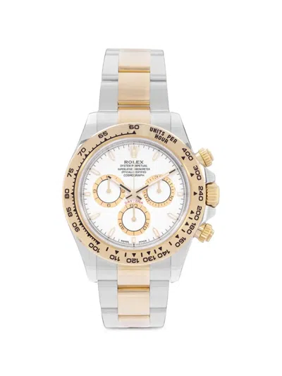 Pre-owned Rolex 2025 Daytona 40mm Watch In White