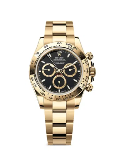 Pre-owned Rolex 2025 Daytona Index Markers 40mm Watch In Gold