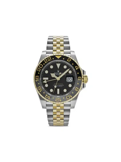 Pre-owned Rolex 2025 Gmt-master Ii 40mm In Black
