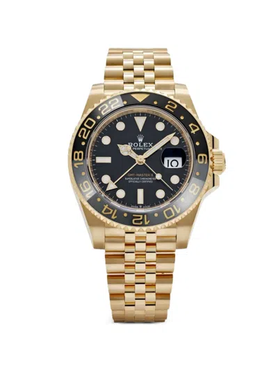 Pre-owned Rolex 2025 Gmt-master Ii Black Dial 40mm Watch