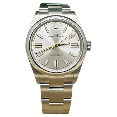 Pre-owned Rolex 2025  Oyster Perpetual 134300 41mm Silver Dial Stainless Steel Box Papers In Multi