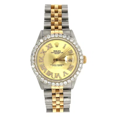 Pre-owned Rolex 3 Carat Diamond Bezel  Datejust Two Tone Jubilee Bracelet Ref. 16013 In Multi