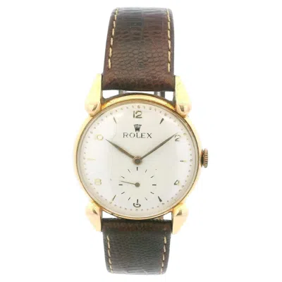 Pre-owned Rolex 4431a Chronometer 18k Yellow Gold Fancy Lug Vintage Watch