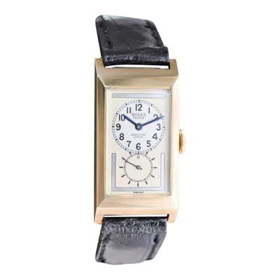 Pre-owned Rolex 9ct. Prince In Nearly New Condition Silver Enamel Dial From 1935 Or 36 In Multi