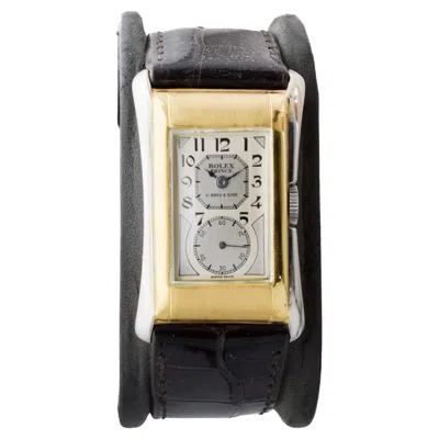Pre-owned Rolex 9kt Solid Gold Two Tone Prince With Kiln Fired Enamel Printing 1938 In Multi