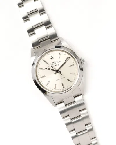 Rolex Air-king 34mm Full Set 2001 Watch In Silver