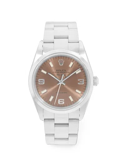 Pre-owned Rolex Air King 34mm Watch In Pink