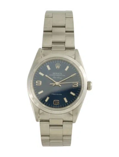 Pre-owned Rolex Air King Watch, 34mm In Multi