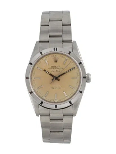 Pre-owned Rolex Air King Watch, 34mm In Multi