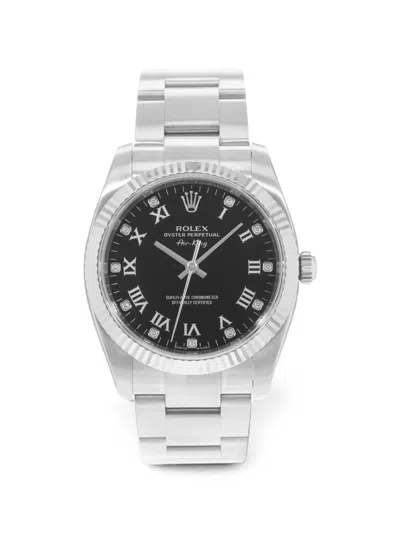 Pre-owned Rolex Air-king 34mm Watch In Black