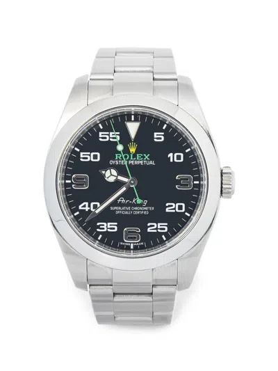 Pre-owned Rolex Air-king 40mm Watch In Black