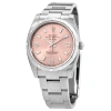 ROLEX ROLEX AIRKING PINK ARABIC AND INDEX DIAL ENGINE TURNED BEZEL MEN'S WATCH 114210PASO