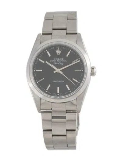 Pre-owned Rolex Air-king Watch, 34mm In Multi