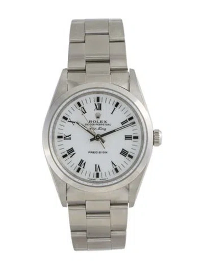Pre-owned Rolex Air-king Watch, 34mm In Multi