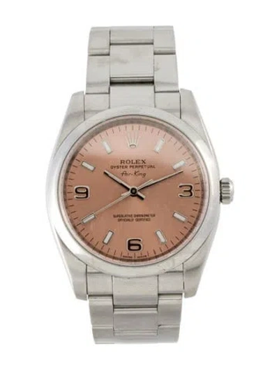 Pre-owned Rolex Air-king Watch, 34mm In Multi