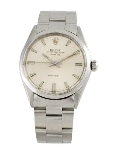 Pre-owned Rolex Air-king Watch, 34mm In Multi