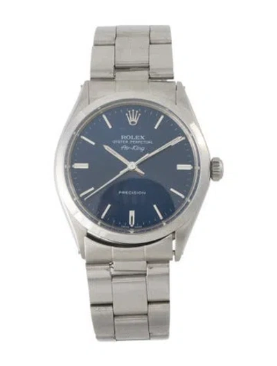 Pre-owned Rolex Air-king Watch, 34mm In Multi