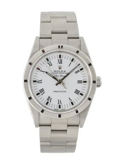 Pre-owned Rolex Air-king Watch, 34mm In Multi