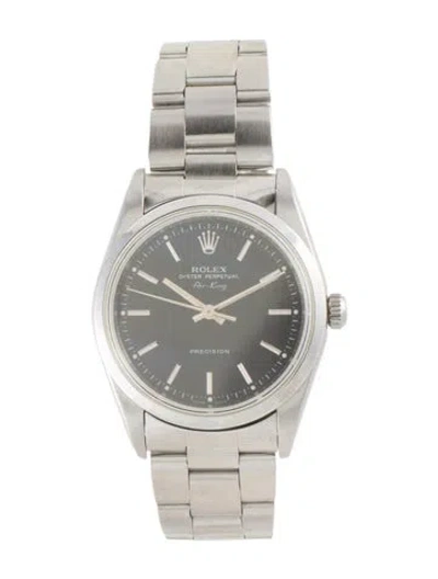 Pre-owned Rolex Air-king Watch, 34mm In Multicolor